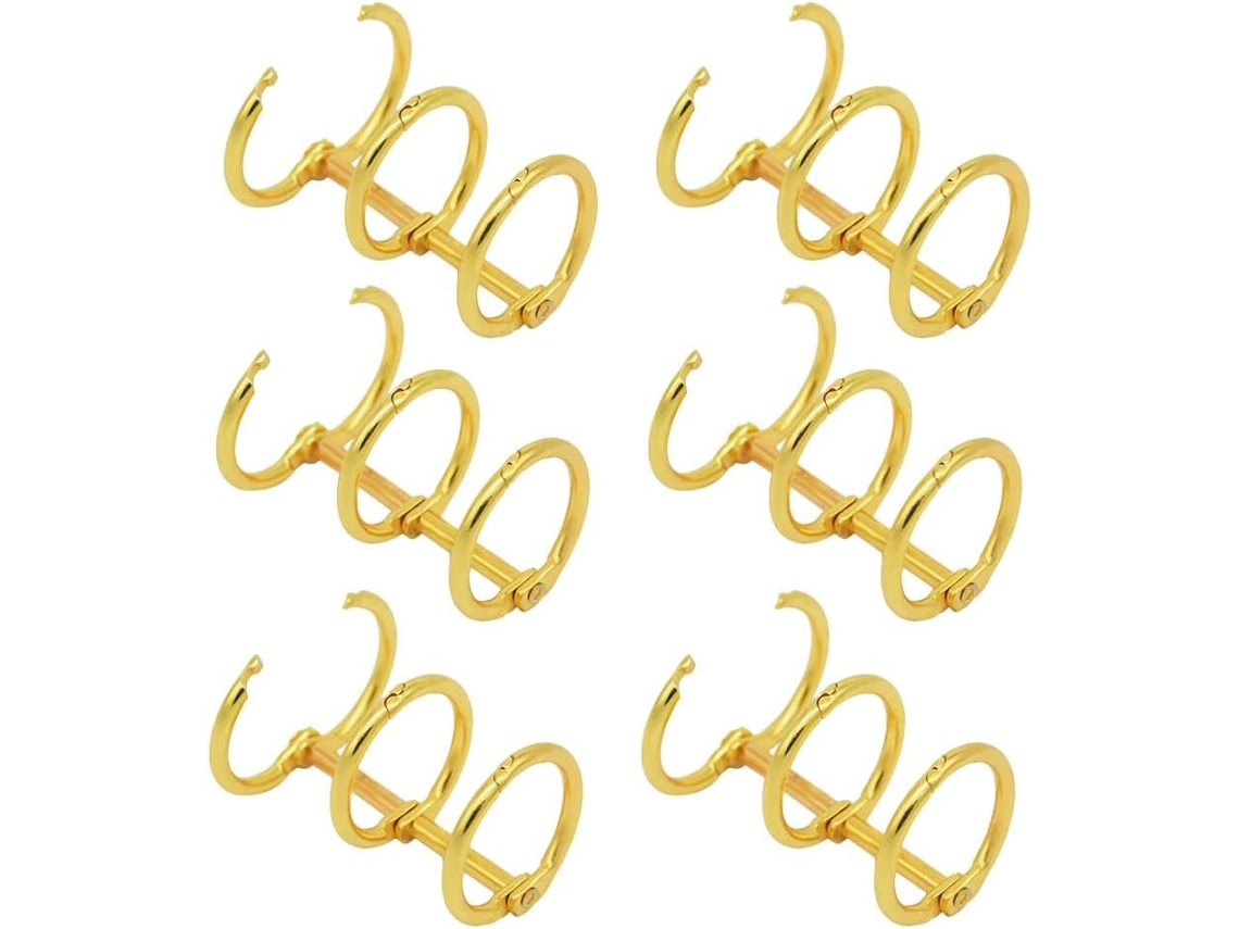 Conjunto Solustre de 6 pastas com anéis de metal para cadernos DIY, uso não-mesmo ou escolar.