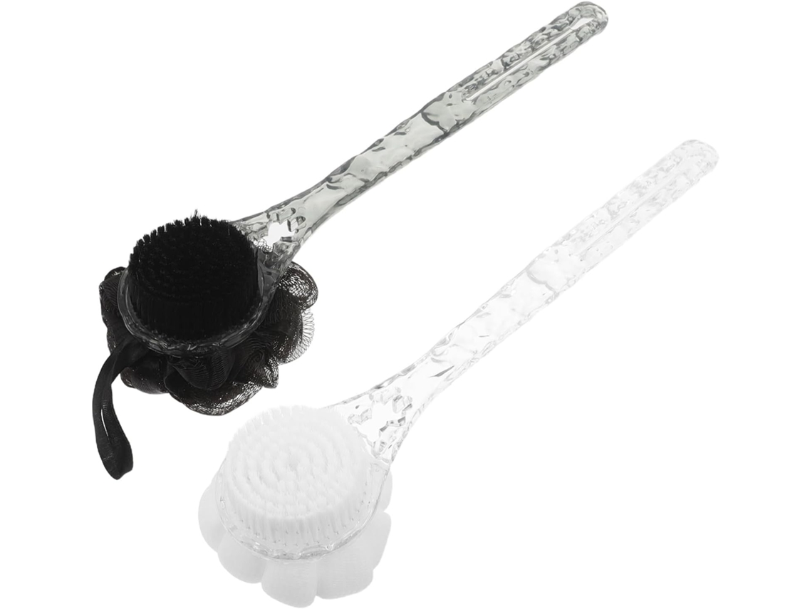 Lurelia Pack De 2 Escovas Para Costas Para Duche, Dupla Face, Pega Ergonómica E Massagem Suave