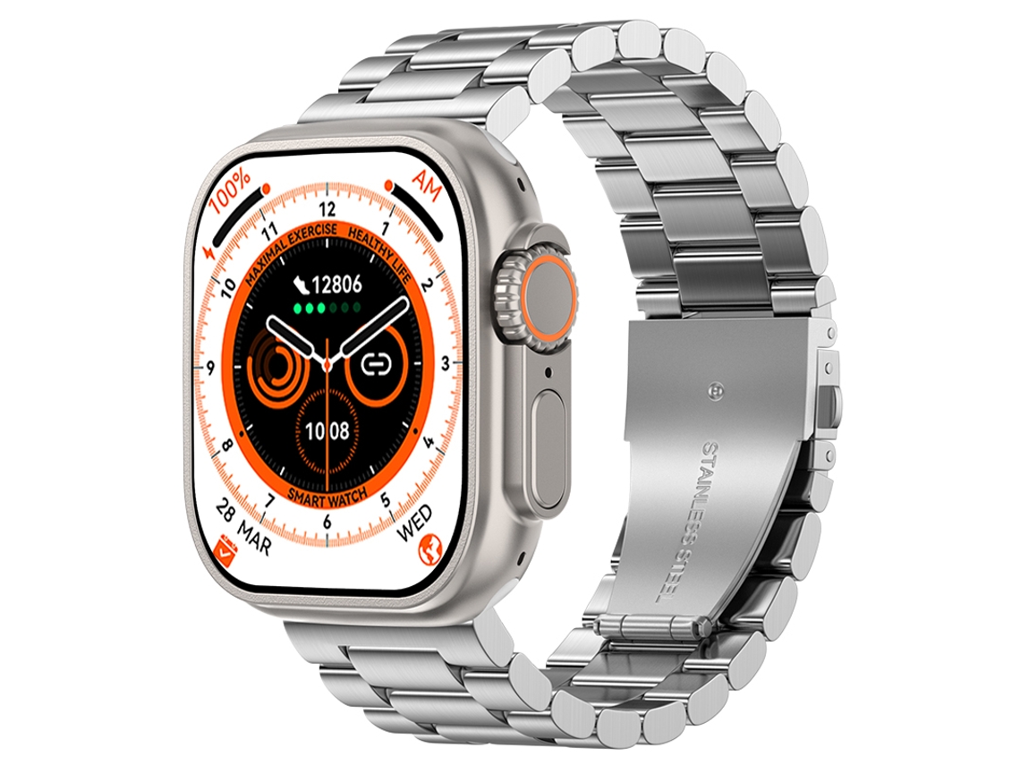 (pulseira De Aço Prateado) Smartwatch, Tela Hd De 2,1 Polegadas, Compatível Com Comunicação Nfc (near Field Communication).