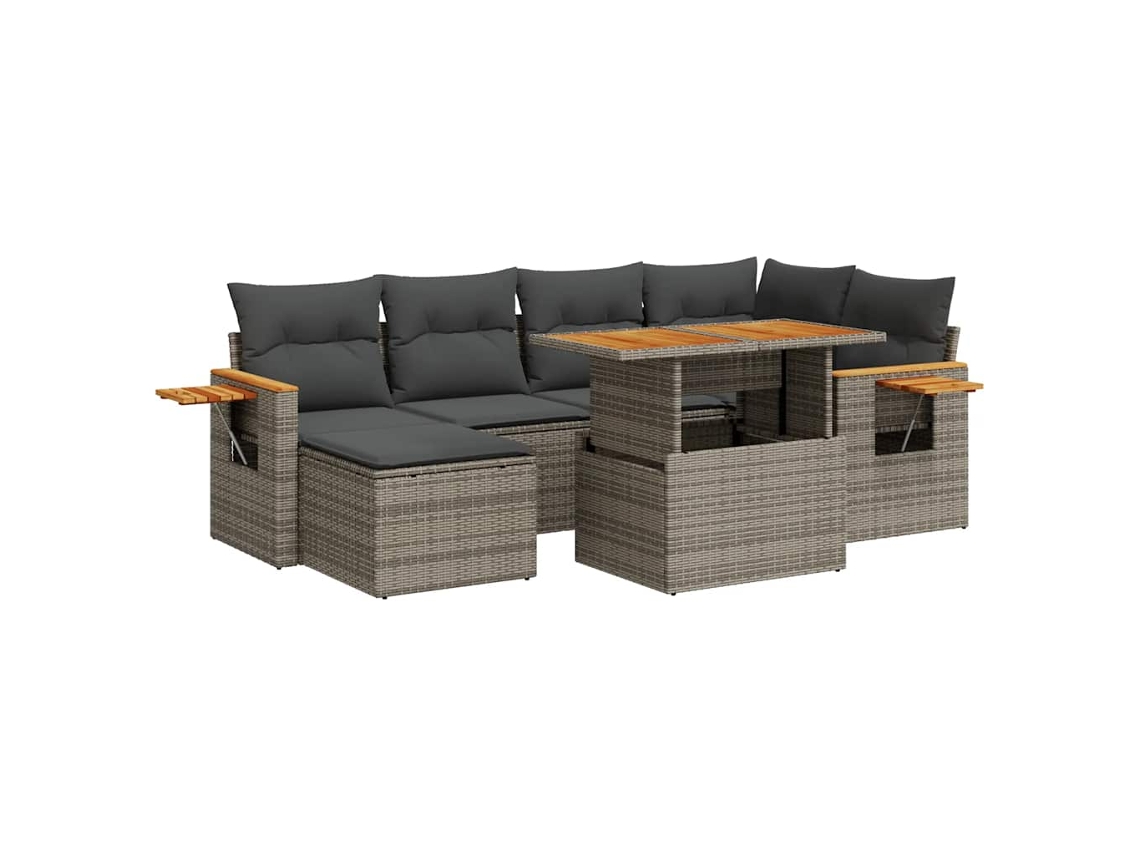 Garden Sofa Set, Garden Sofa Sets Vidaxl Cinzeto Rattan / Vime (n/a)