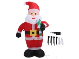Decoração Inflável de Natal Papai Noel 1,2m para Jardim | S/MARCA