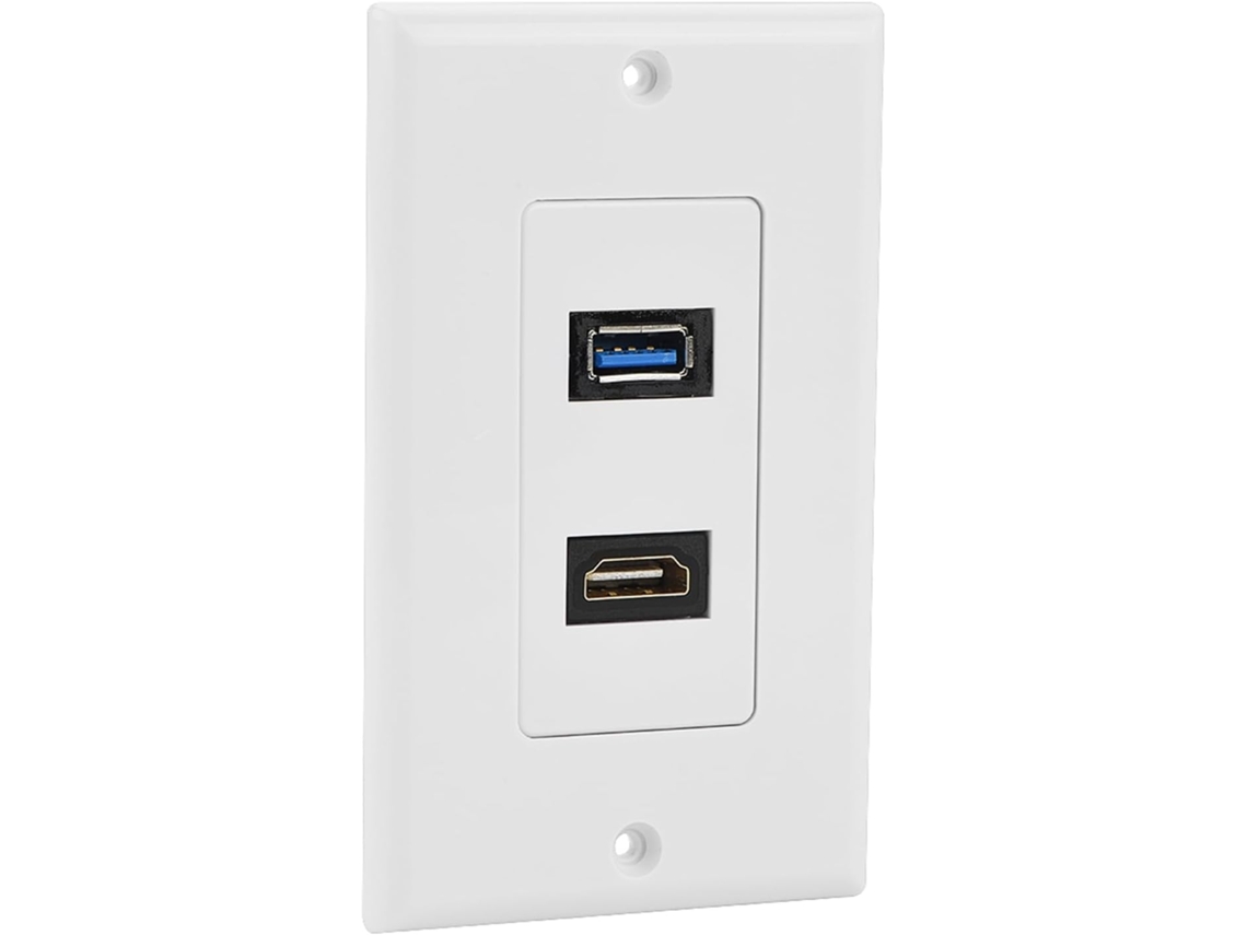 Placa De Parede Hdmi E Usb 3.0, Painel De Parede Multimídia Integrado Dois