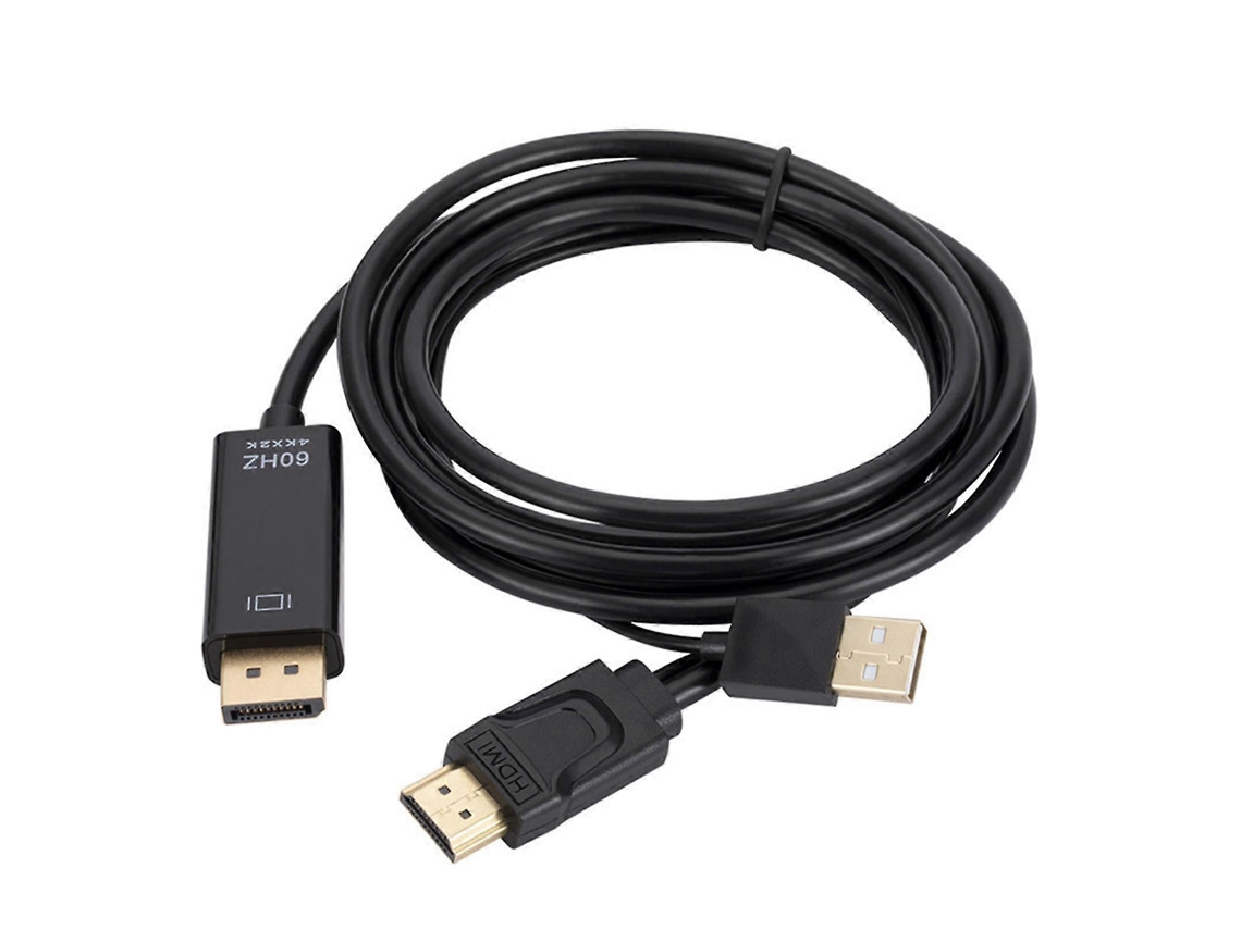 Cabo Conversor Usb, Adaptador Hdmi Para Displayport, Conversor Ativo Para Monitor. Hengjian
