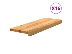 Vidaxl Tapetes De Escada 16 Pcs 70x30x2 Cm Carvalho Castanho-claro