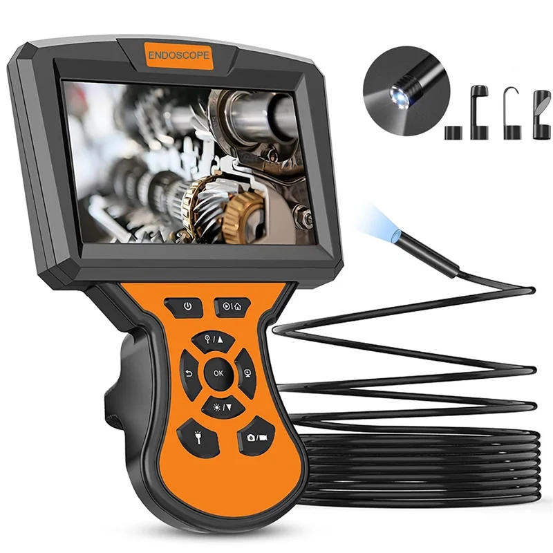 Câmara De Inspeção Fwinl M50 Borescope 15m 1080p 8mm Ip67 8 Leds Ecrã 5,0 Polegadas