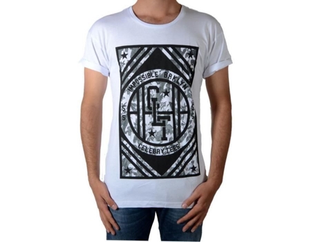 T-Shirt de Homem CELEBRY TEES Celebrity Broklyn Branco (XS)