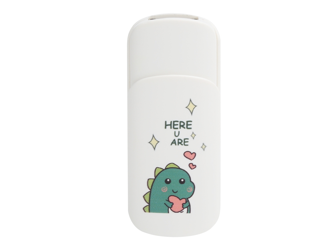 Pen drive USB de 32 GB, dinossauro com coração (armazenamento de dados, portabilidade)