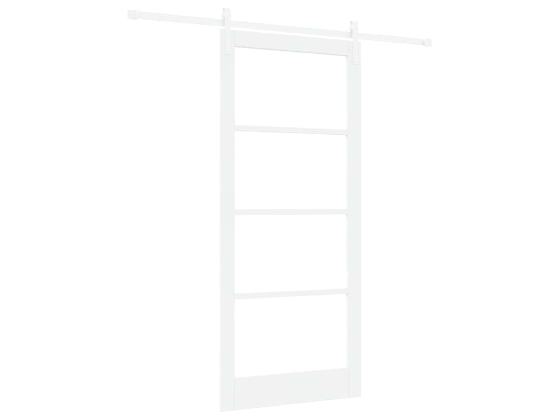 Conjunto 1 Porta Deslizante Vidaxl Branco Madeira De Pinho Maciça (93 X 211 Cm)
