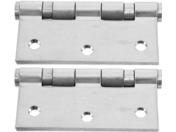 Dobradiças Giratórias Ocultas Para Portas, 2 Peças, Prateadas, Em Aço Inoxidável, Para Portas De Armários Dobradiça