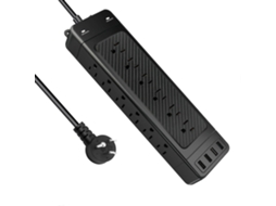 Extensão Elétrica Universal Com Tomadas Usb Para Escritório, 18 Tomadas Ca, 4 Portas Usb E Protetor Contra Surtos. Olysi Shop