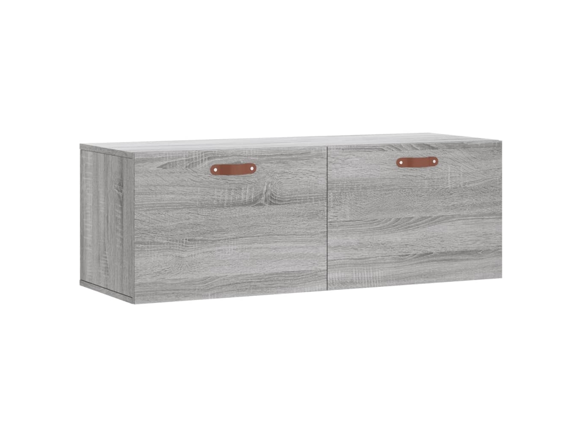 Wall Cabinet, Wall Cabinets Vidaxl Cinzeto Madeira Processada (100 X 36.5 X 35 Cm)