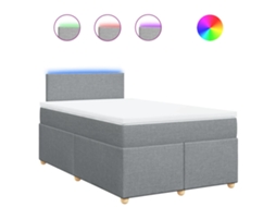 Box Spring Bed, Box Spring Beds Vidaxl Cinzeto Tecido (120 X 190 Cm)
