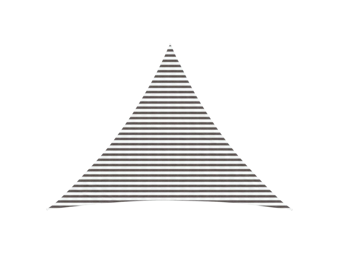 Vidaxl Vela De Sombra 5 X 5 X 6 M Hdpe Triangular Cinza Claro E Branco