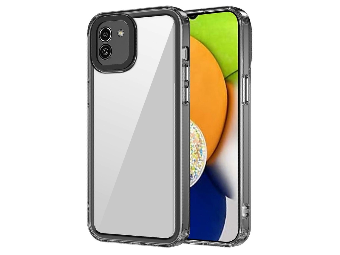 Capa Transparente Em Acrílico + Tpu Resistente A Impactos Para Samsung Galaxy A03