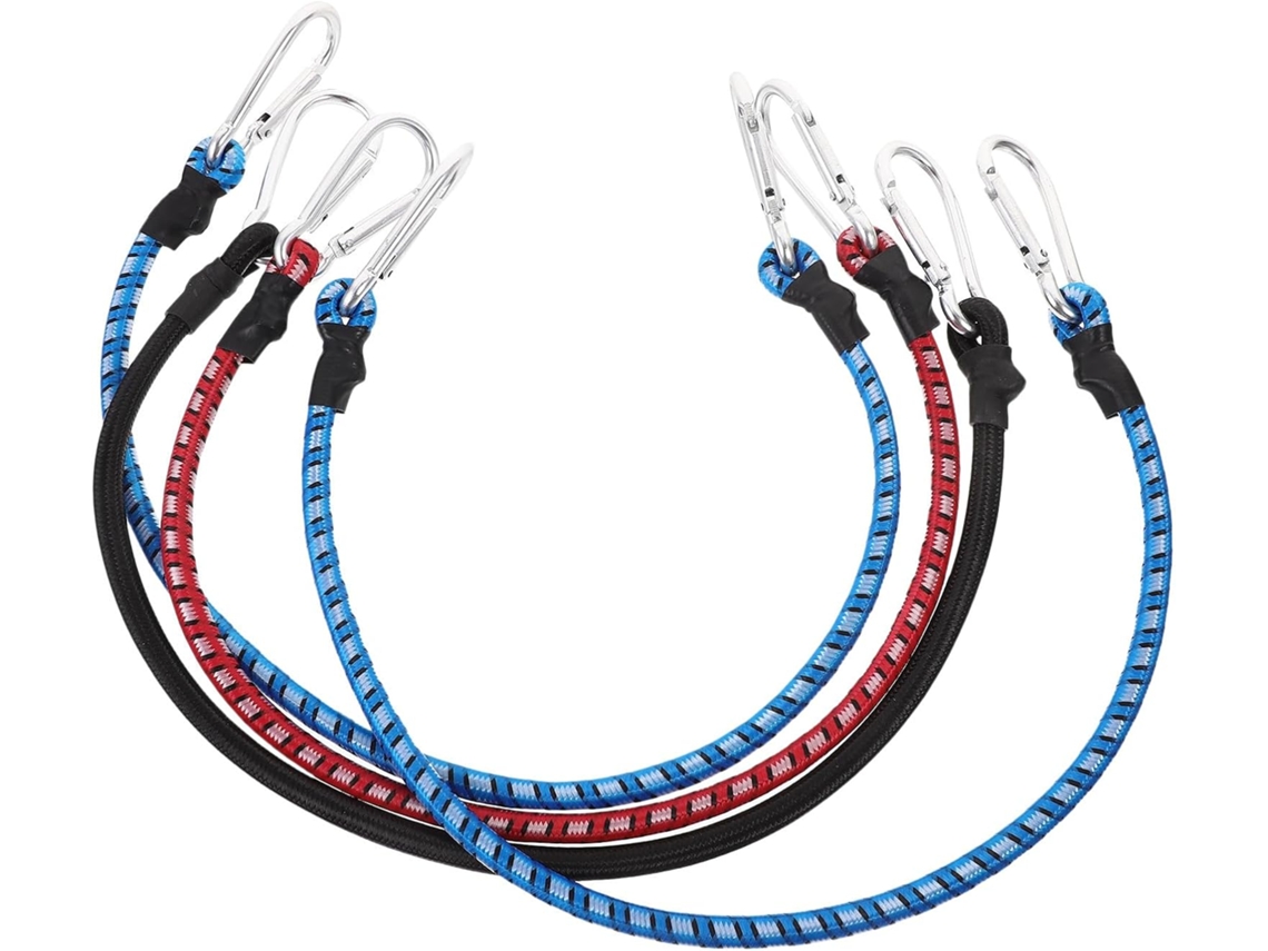 Conjunto De 4 Cintas Elásticas Para Transporte Seguro, Cores Sortidas, Em Látex, Resistentes E Práticas Para Bagagem De