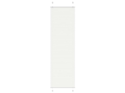Vidaxl Branco Plissada Cega 65x200 Cm Largura Tecido 64,4 Cm Poliéster