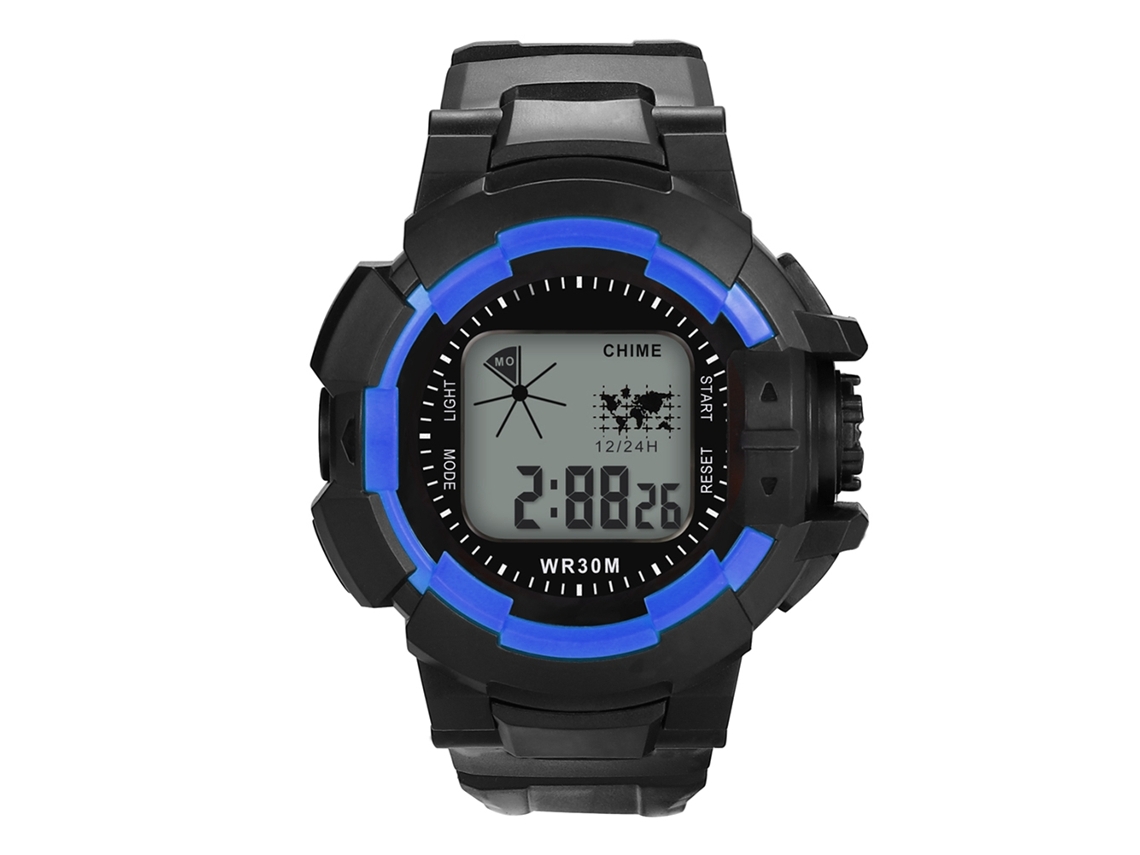 Reloj Digital Infantil De Pulsera Electrónico Con Correa De Pvc Azul