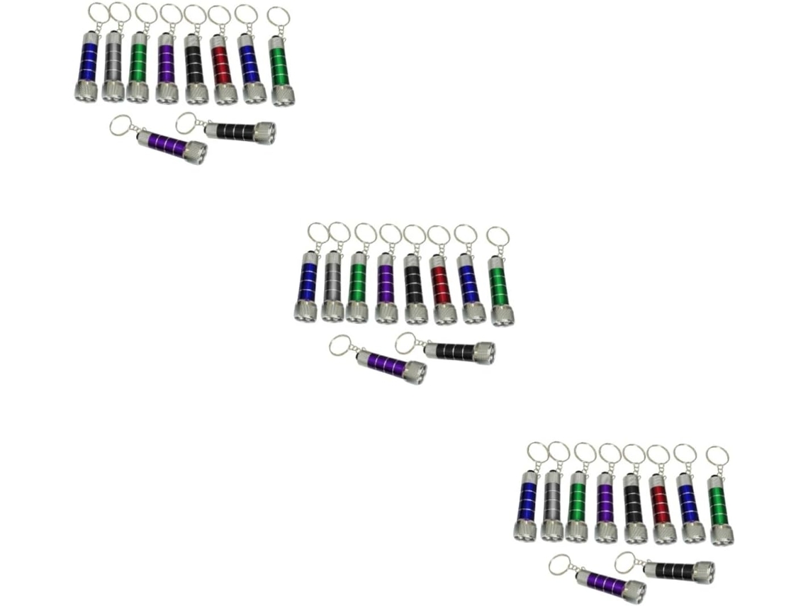 30 Chaveiros, Argolas Para Chaves, Moedas, Luzes Piscantes Para Crianças, Mini Bolsos Rosa