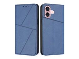 Capa De Couro Fosco Para Iphone 16 - Flip Magnético