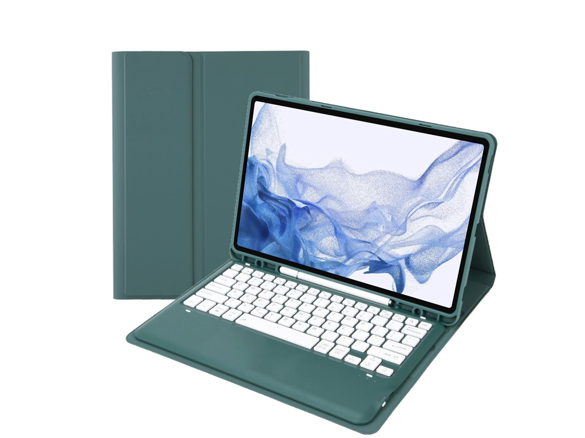 Lurelia Capa Com Teclado Bluetooth Para Samsung Tab S9plus 12.4 Com Ecrã Sensível E Teclado Destacável