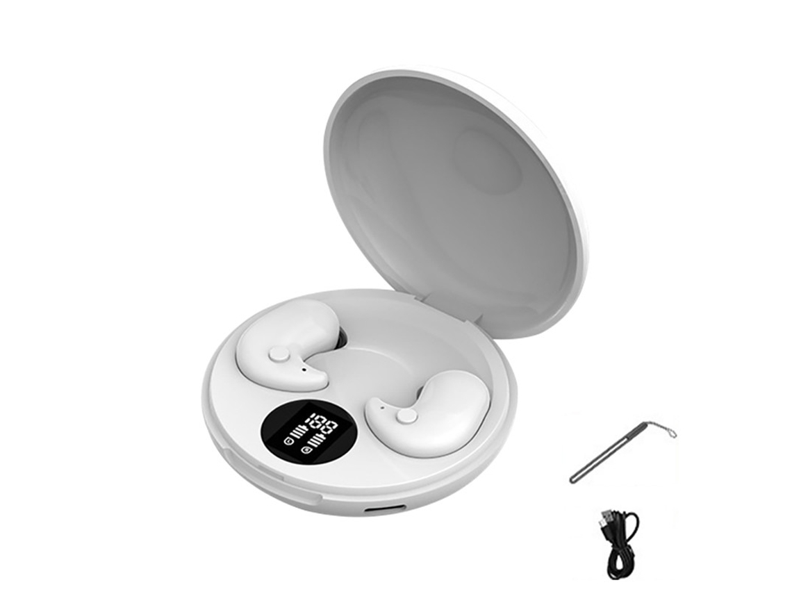 Auriculares Sem Fio Carregamento Estéreo Fios Desportos YIZHOOD Bluetooth Branco