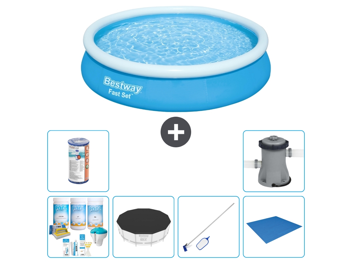 Bestway Piscina Bestway Fast Set Redonda - 366x76 Cm - 7-peças S21383