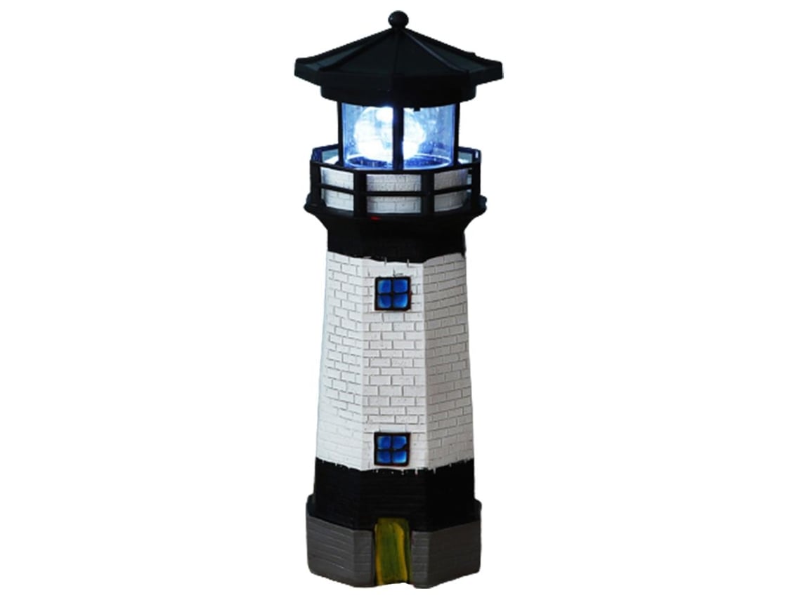 Lâmpada Solar Led Farol Jardim Ornamento Resina