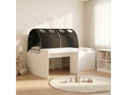 Vidaxl Cama Com Túnel 3 Unid. Branco E Preto Derivados De Madeira