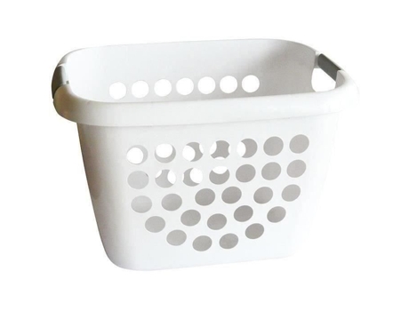 Cesto De Roupa Suja Bimaterial 28l Branco Laguelle