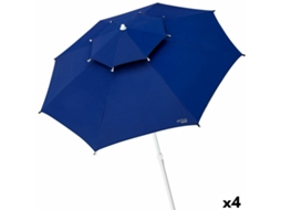 Chapéu de Sol Aktive 280 X 260 X 280 Cm Fibra de Vidro Azul Metal 4 Unidades