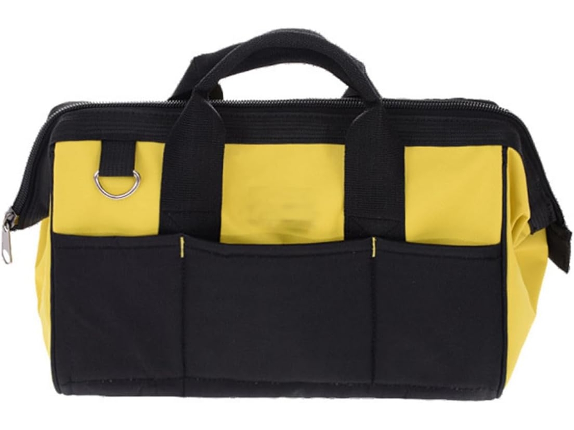 Bolsa para ferramentas grande e resistente em lona Oxford, com altura extra e ajustável, ideal para eletricistas e
