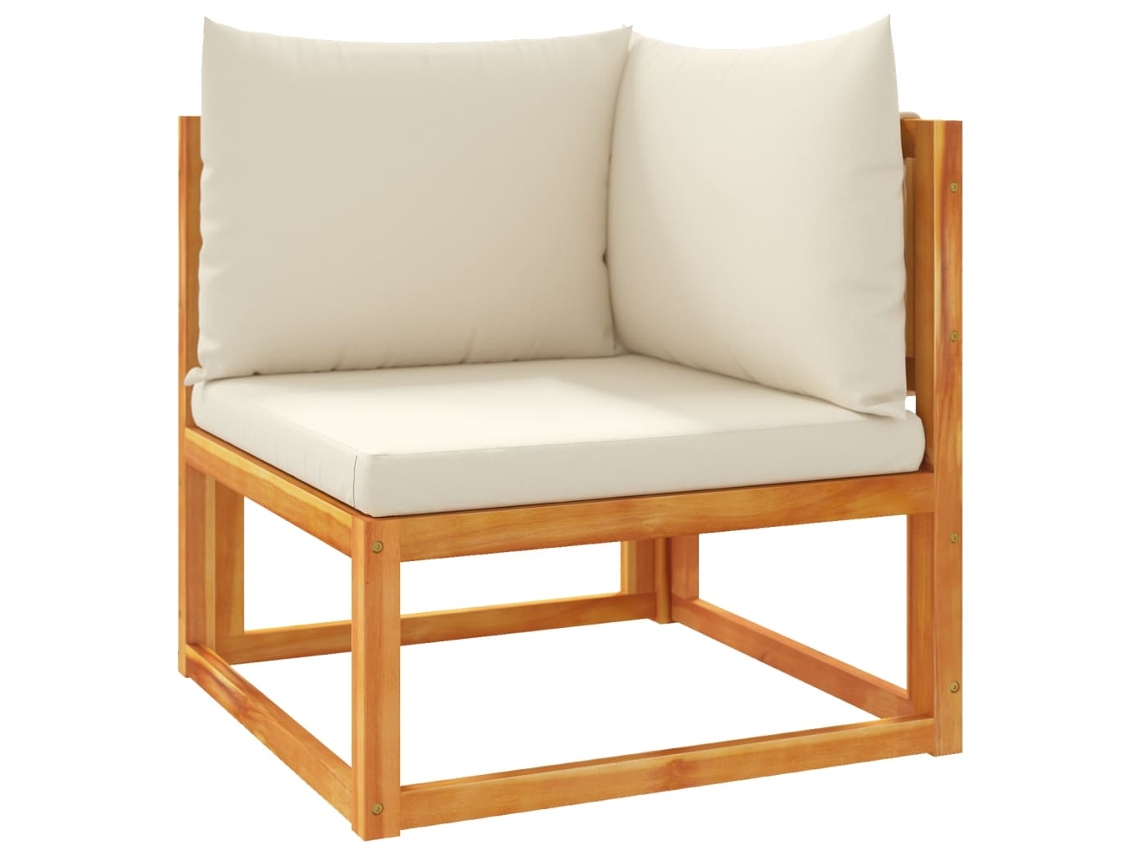 Conjunto 1 Sofá De Jardim Vidaxl Marrom Madeira De Acácia (65 X 65 X 65 Cm)