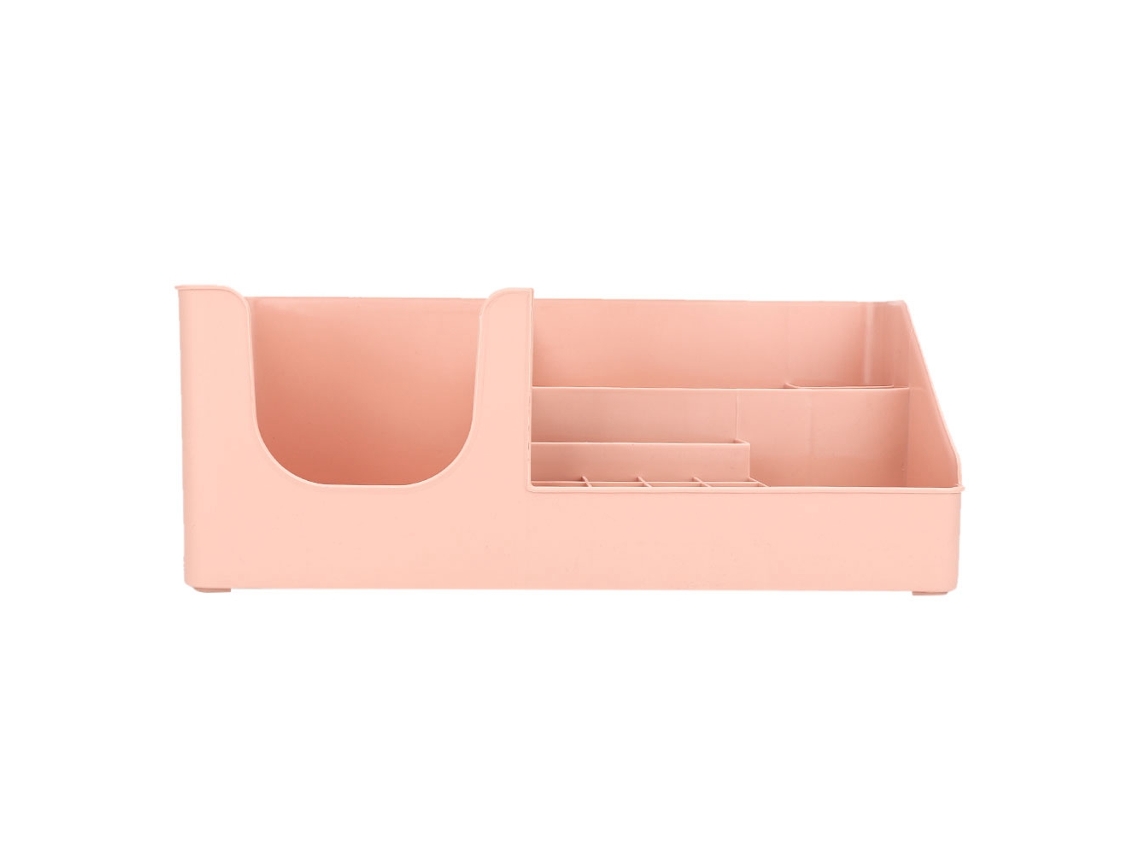 Caixa De Maquiagem Rosa Com Design Mesa E Armazenamento Variado