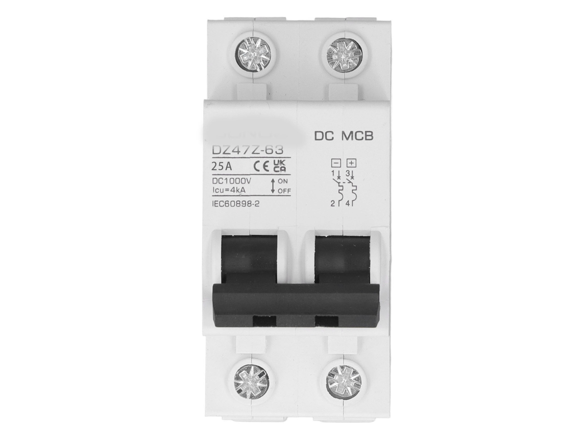 Disjuntor de Corrente Continua 2p 1000v 25a para Proteção Contra Sobrecarga Sistema Magnético Pv