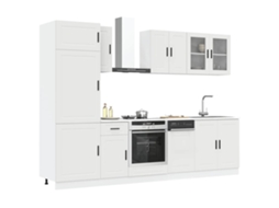 Vidaxl 8 Peças Armário De Cozinha Conjunto Porto Branco