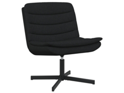 Conjunto 1 Cadeira Giratória Vidaxl Preto Tecido (63 X 75 X 76 Cm)