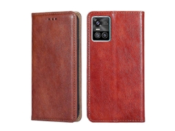 Capa De Celular Magnética De Couro Com Acabamento Brilhante E Cor Sólida Para Vivo S10 / S10 Pro
