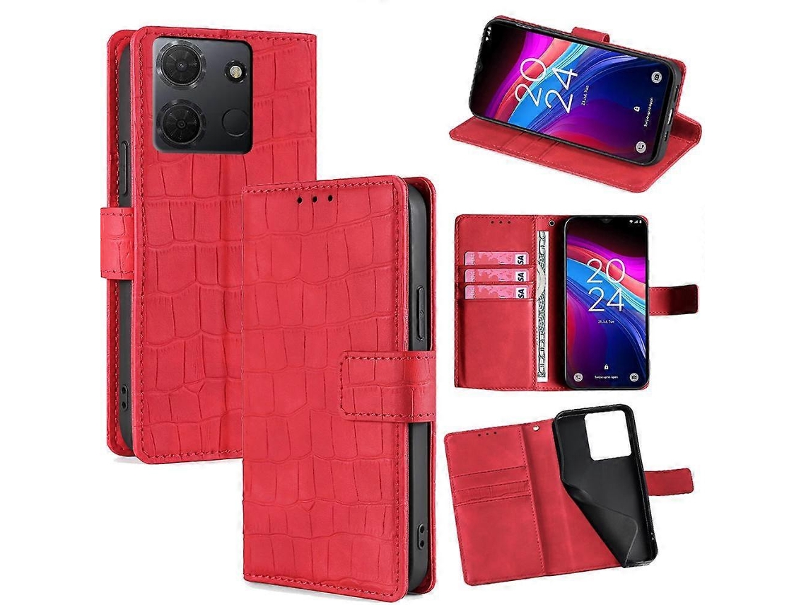 Capa De Couro Com Fecho Magnético Skin Feel Crocodile
