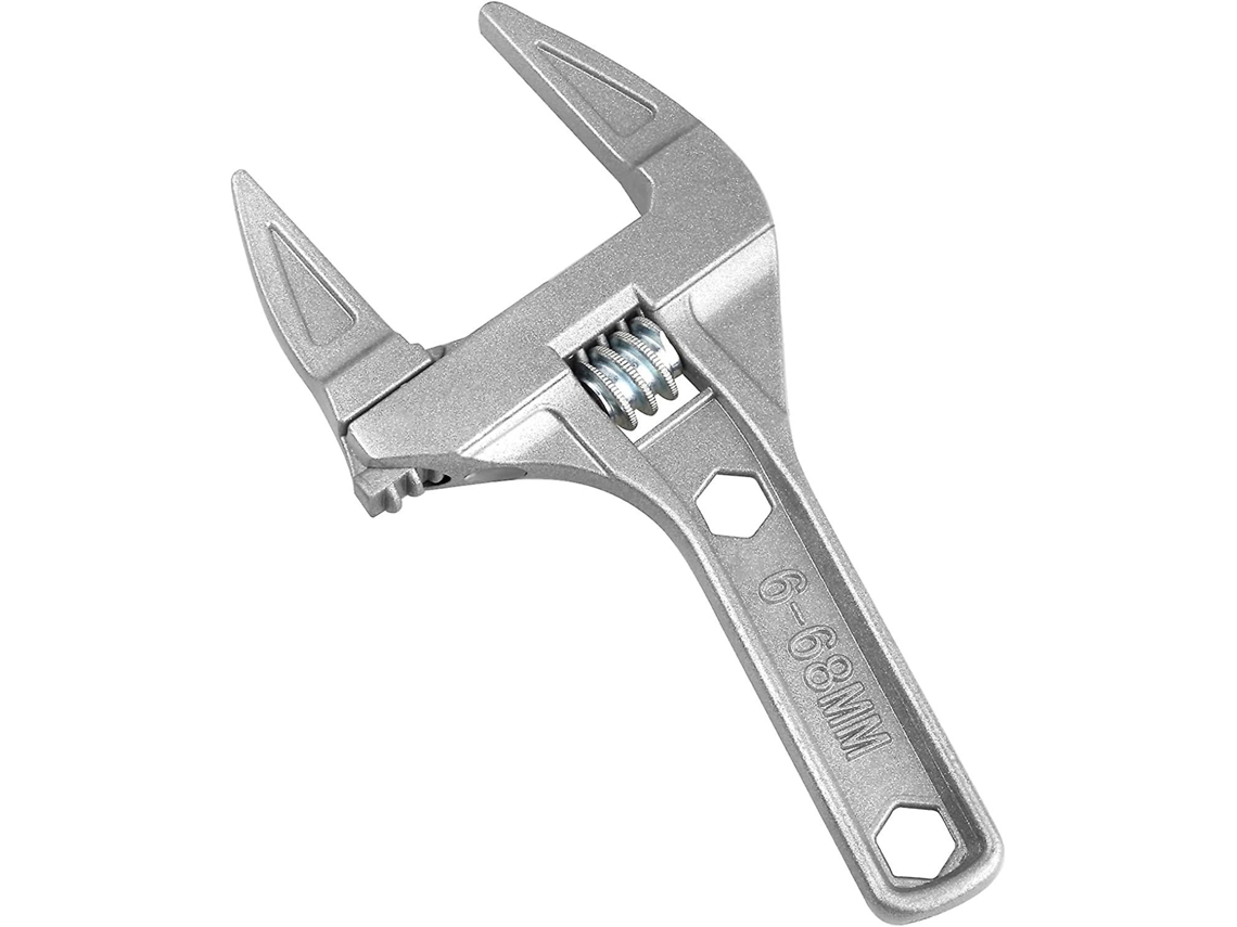 Chave ajustável 6 68mm cabo curto grande abertura ultra fina leve para encanamento ferramenta de aço liga S/MARCA