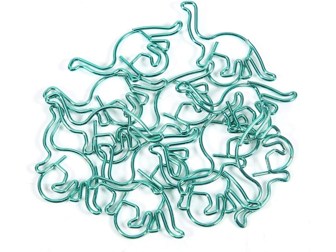 Clips De Papel Dinossauro Sungooyue, Clips De Aço Inoxidável Em Formato Dinossauro, Conjunto De 12 Peças, Marcadores De