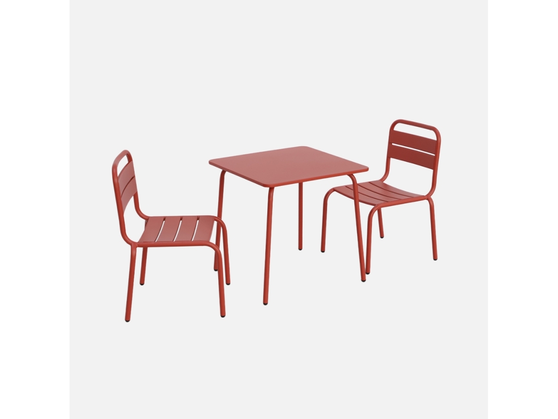 Conjunto de Mesa e Cadeiras para Crianças Terracota 2 Lugares L SWEEEK