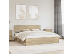 Vidaxl Estrutura Da Cama Com Cabeceira Sonoma 200 X 200 Cm