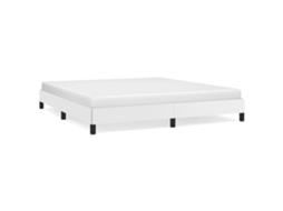 Bed Frame, Bed Frames Vidaxl Branco Couro Artificial (160 X 200 Cm)