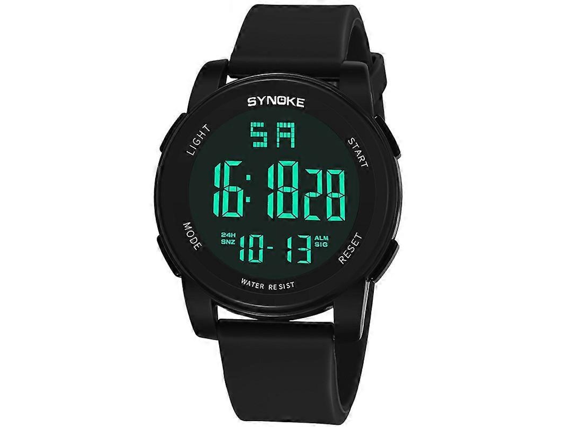 Relógio Esportivo Masculino Synoke 9002 Para Uso Externo, Resistente À Água, Multifuncional E Com Luzes Digitais