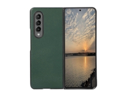 Capa Para Samsung Galaxy Z Fold4 Em Couro Com Textura De Lichia