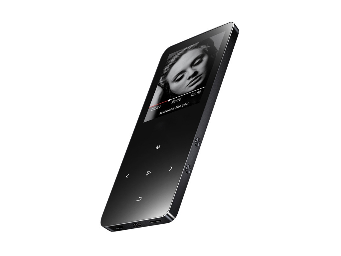 MP3 YIZHOOD X2 (16G) Bluetooth1,8 polegadas Touch Screen Metal Hifi Som reproduzido externamente preto