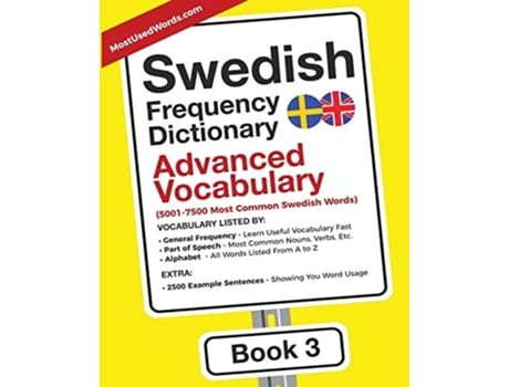 Livro Swedish Frequency Dictionary - Advanced Vocabulary 5001-7500 Most Common Swedish Words De Mostusedwords (inglês)