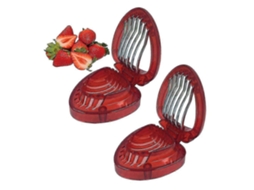 Cortador de Fresa Simply Slice, Ferramenta de Cozinha com 7 Lâminas de Aço Inoxidável para Tortas e Decorações