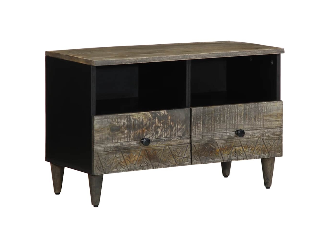 Vidaxl Móvel Tv Cinzento Claro 70x33,5x46 Cm Madeira Mangueira Maciça
