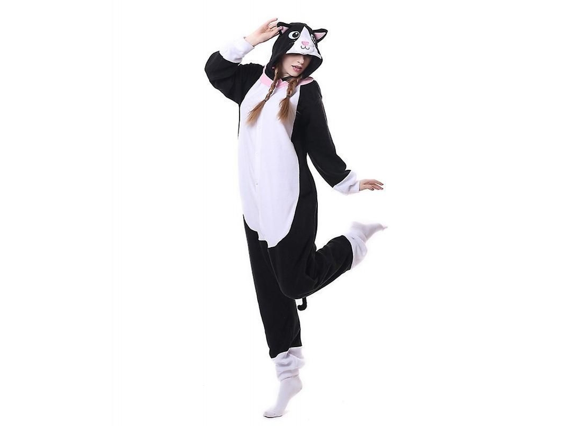 2026 pijama Traje de Animal Gato Ilwhe de Franela com Capuz para Adultos e Crianças